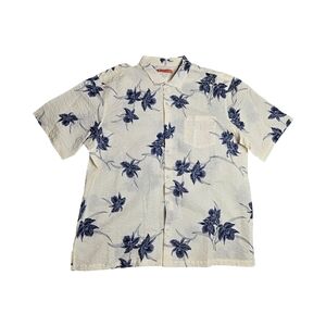 Tori Richard Navy Floral Casual Shirt Size: 2XL